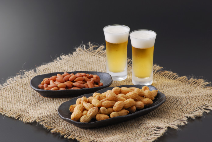 beer and peanuts